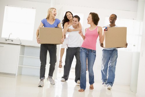 Van loading service with moving boxes and furniture