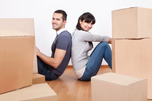 Careful furniture handling during a removal in Swiss Cottage